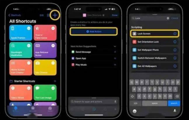 市中苹果14锁屏维修店分享iPhone14升级iOS16.4后如何创建锁屏快捷方式 