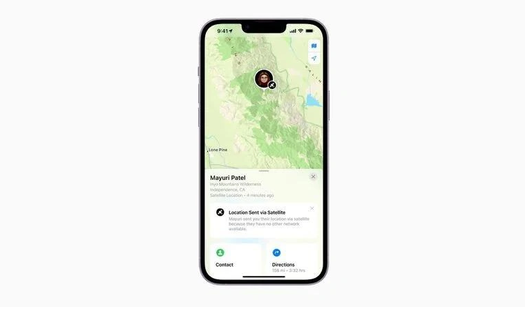 市中苹果14维修分享iPhone14系列中 FindMy功能通过卫星分享位置方法教程 