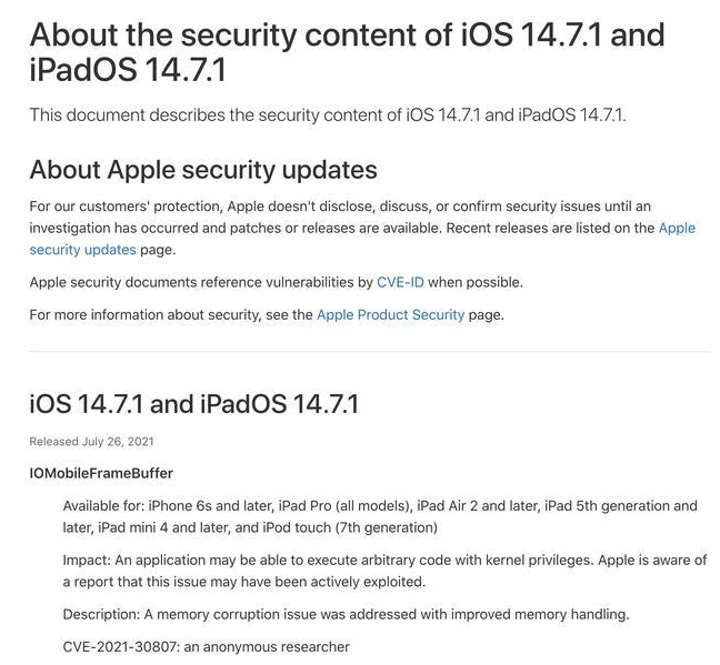 市中苹果手机维修分享iOS 14.7.1 正式版更新内容及升级方法 